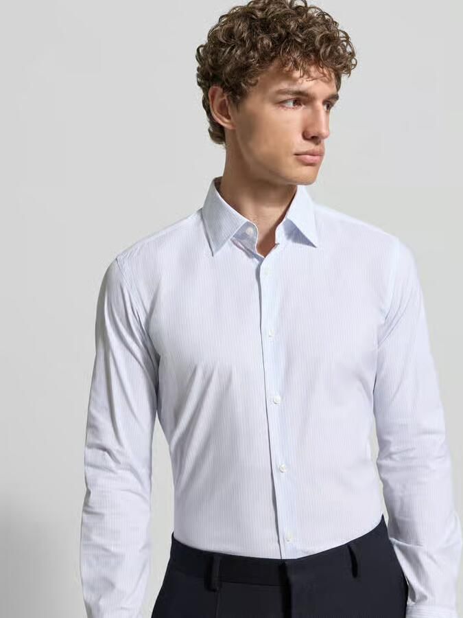 Boss slim fit zakelijk overhemd met kentkraag model 'P-HANK-K'