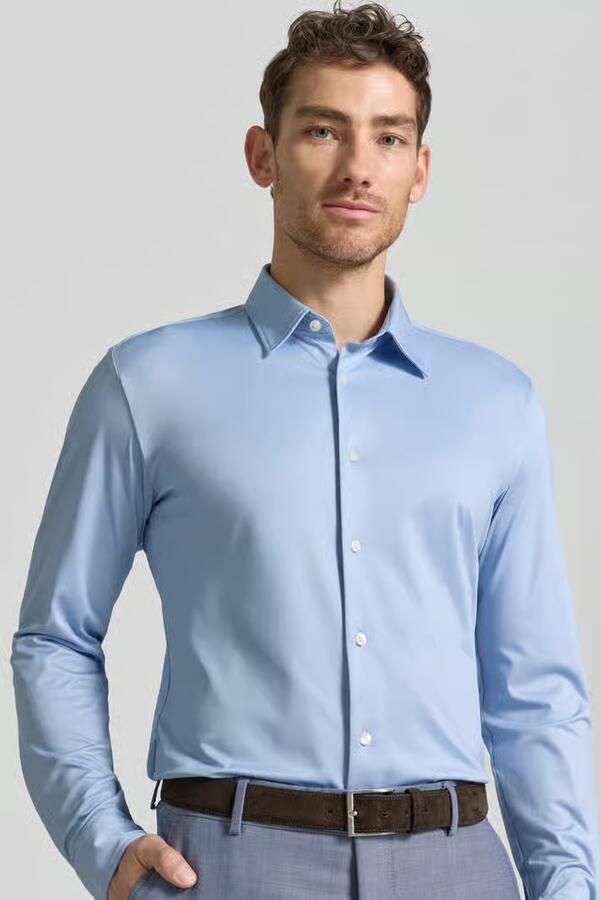 Boss Slim fit zakelijk overhemd met Kentkraag Model 'ROAN'