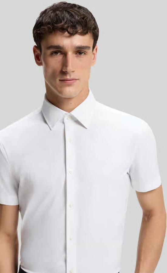 Boss slim fit zakelijk overhemd met korte mouw model 'P-HANK-K-SH-262'