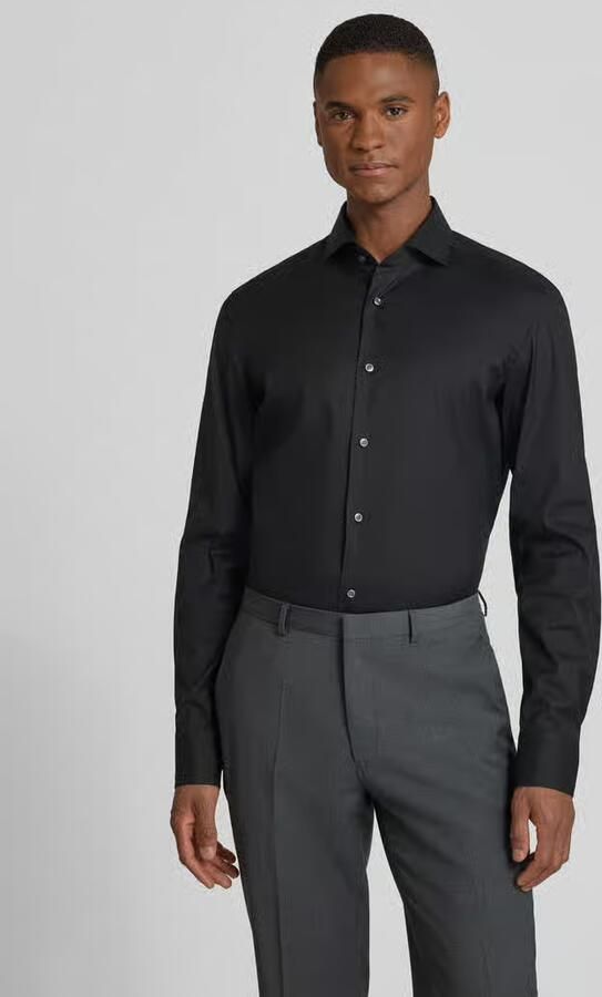 Boss Slim fit zakelijk overhemd met stretch model 'Hank Hai' - Foto 4