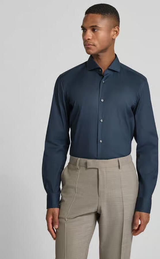 Boss Slim fit zakelijk overhemd met stretch model 'Hank Hai' - Foto 6