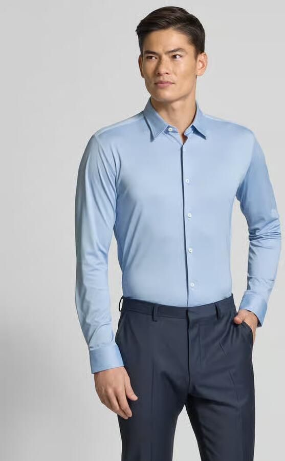 Boss Slim fit zakelijk overhemd met structuur model 'P-ROAN'