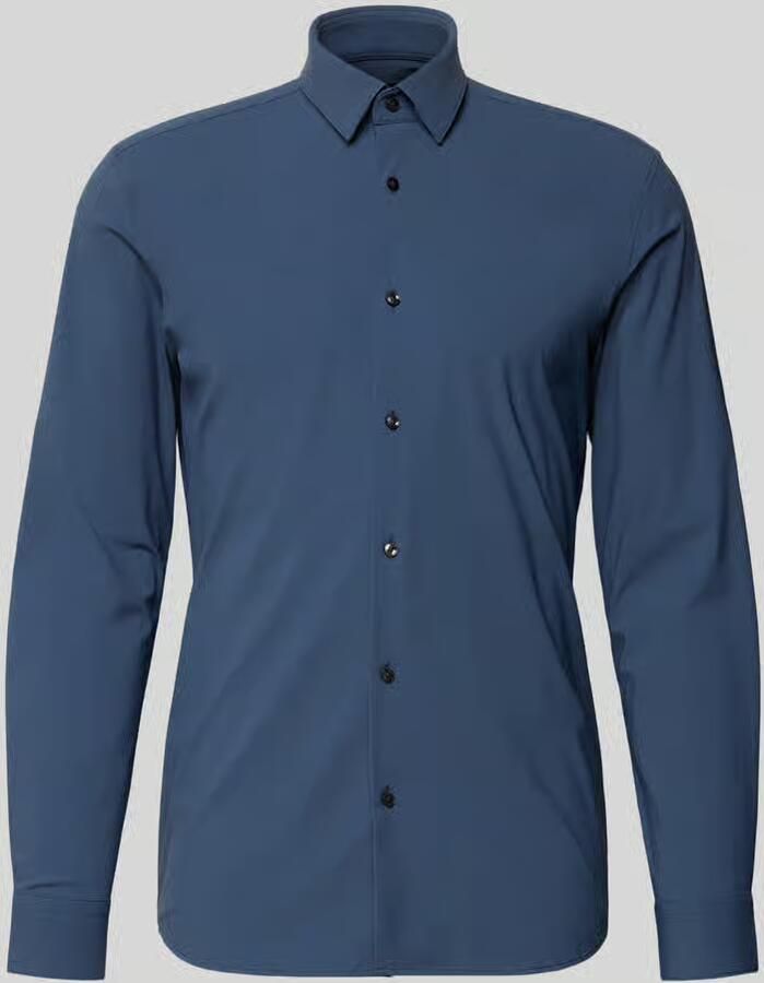 Boss Slim fit zakelijk overhemd van ademend materiaal model 'HANK'