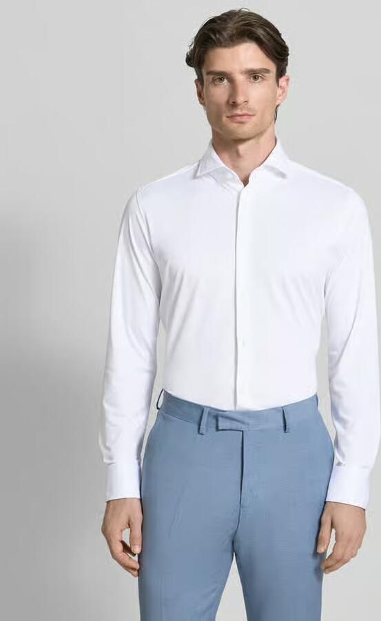 Boss slim fit zakelijk overhemd van ademend materiaal model 'P-HANK-SPREAD' - Foto 3