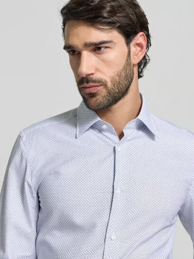 Boss Slim fit zakelijk overhemd van een mix van lyocell en katoen model 'HANK' - Foto 2