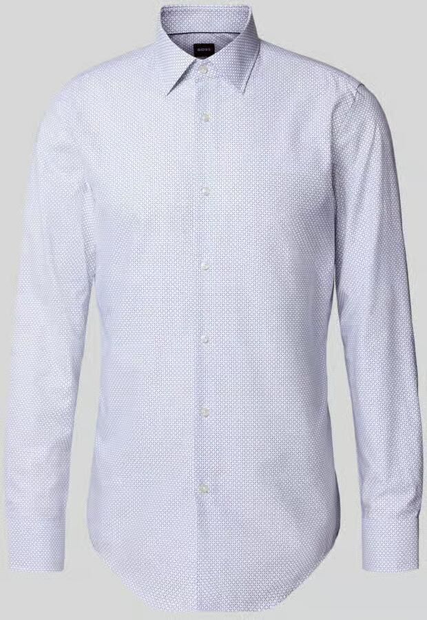 Boss Slim fit zakelijk overhemd van een mix van lyocell en katoen model 'HANK'