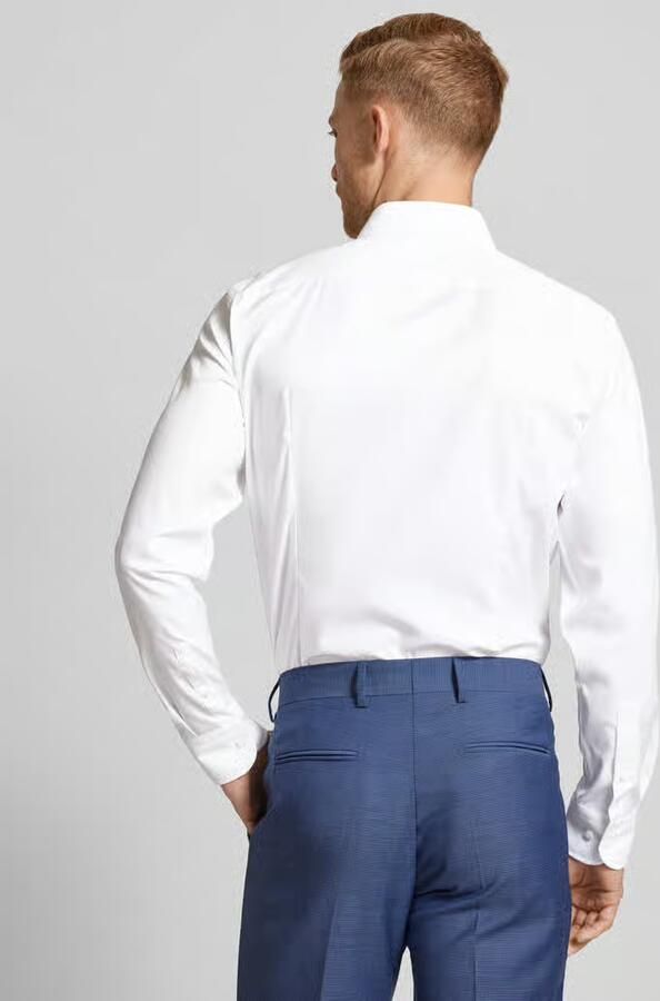 Boss Slim fit zakelijk overhemd van fijn twill