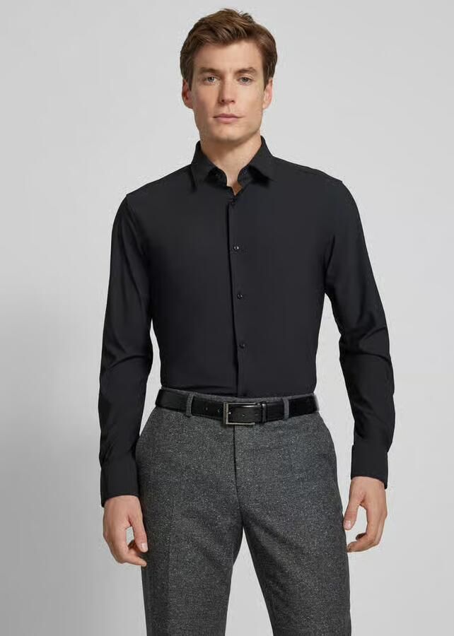 Boss Slim fit zakelijk overhemd van fijn twill met stretch - Foto 9