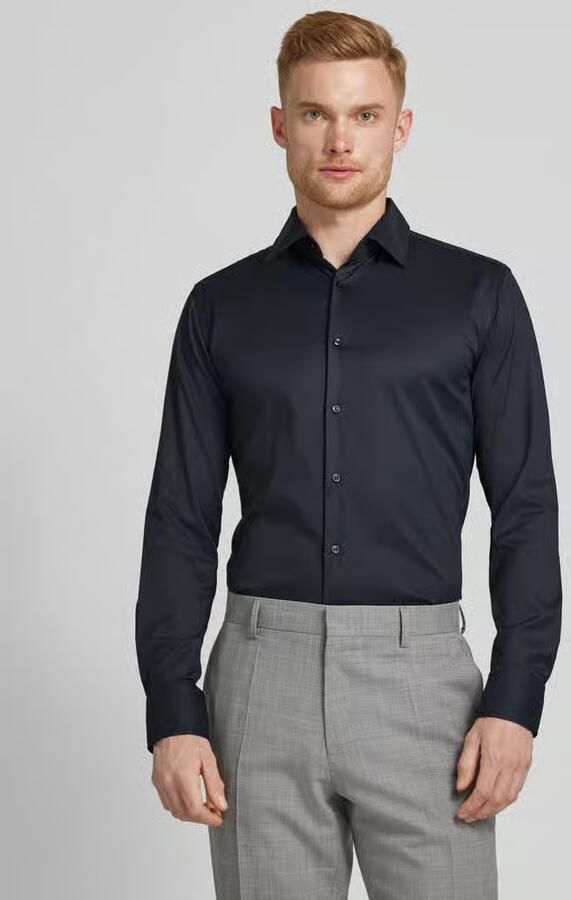 Boss Slim fit zakelijk overhemd van fijn twill met stretch - Foto 6