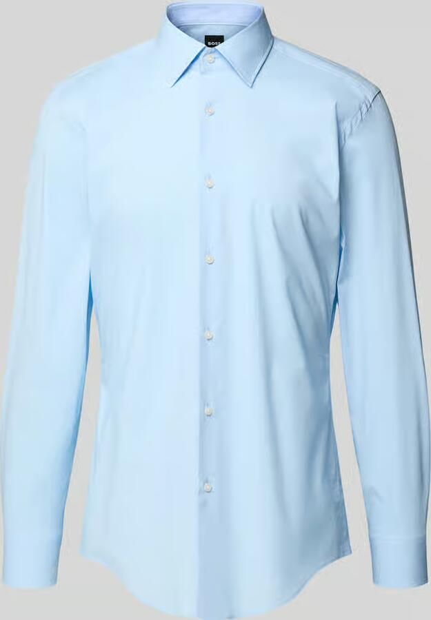 Boss Slim fit zakelijk overhemd van katoenmix model 'H-HANK'