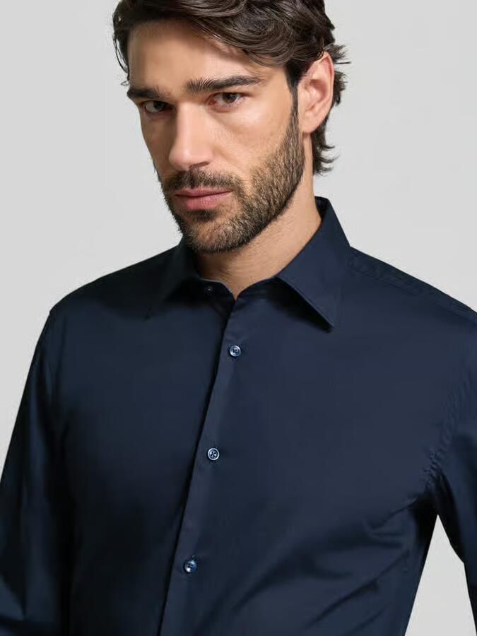 Boss Slim fit zakelijk overhemd van katoenmix model 'H-HANK' - Foto 2