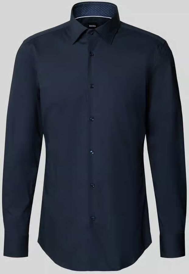 Boss Slim fit zakelijk overhemd van katoenmix model 'H-HANK'