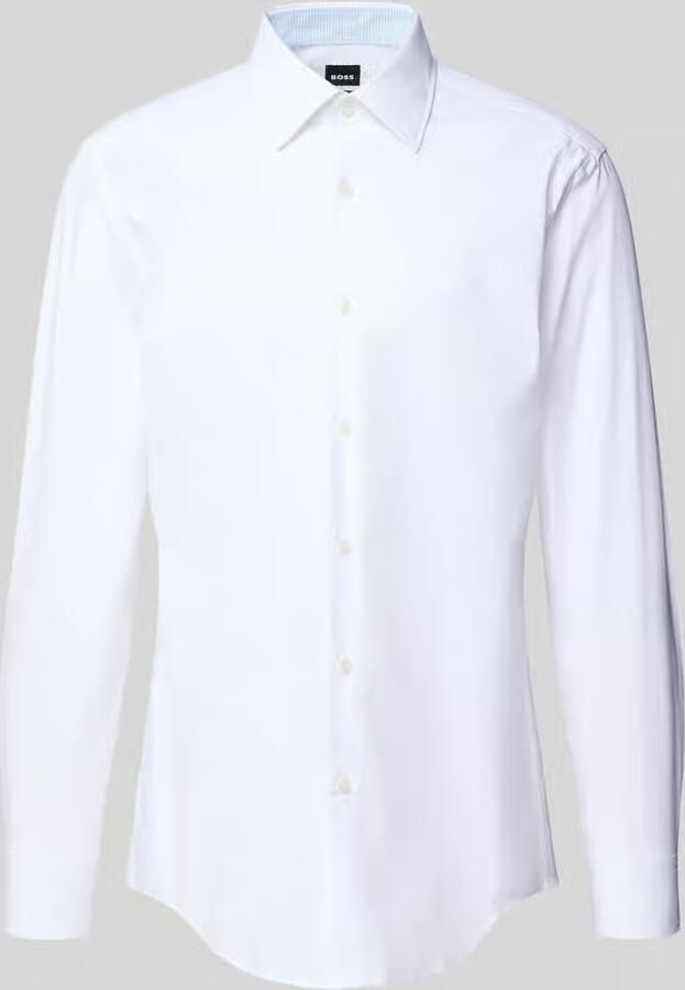Boss Slim fit zakelijk overhemd van katoenmix model 'H-HANK'