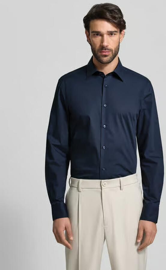 Boss Slim fit zakelijk overhemd van katoenmix Model 'H-HANK' - Foto 4