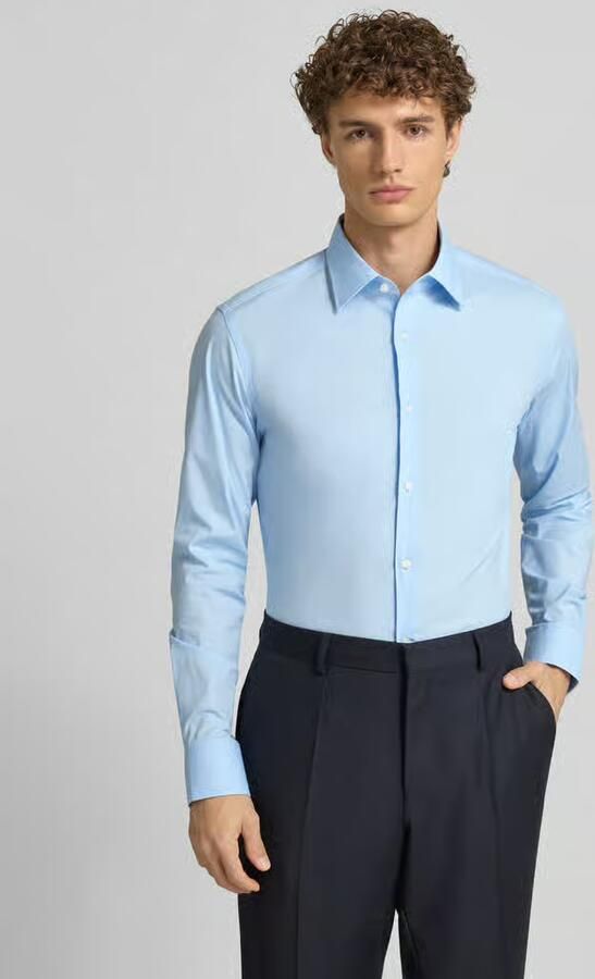 Boss Slim fit zakelijk overhemd van katoenmix Model 'H-HANK' - Foto 4
