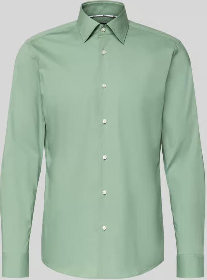 Boss Slim fit zakelijk overhemd van katoenmix model 'H-HANK-KENT'