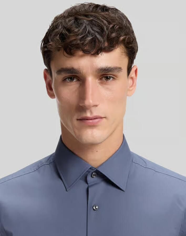 Boss slim fit zakelijk overhemd van katoenmix model 'H-HANK-KENT'