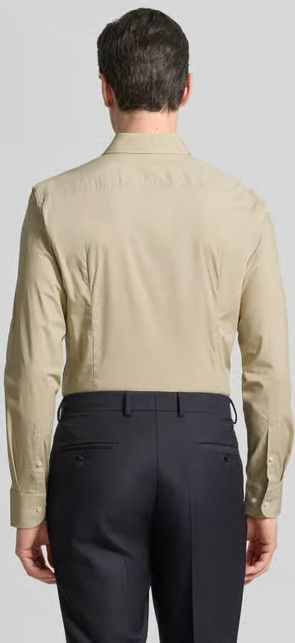 Boss slim fit zakelijk overhemd van katoenmix model 'H-HANK-KENT' - Foto 4