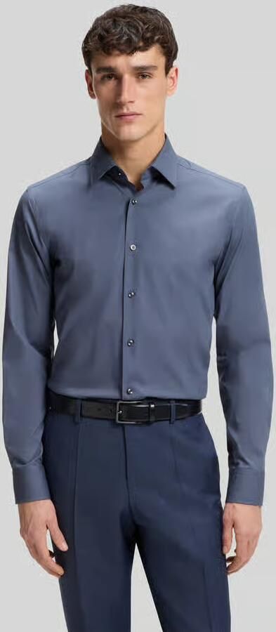 Boss slim fit zakelijk overhemd van katoenmix model 'H-HANK-KENT' - Foto 4
