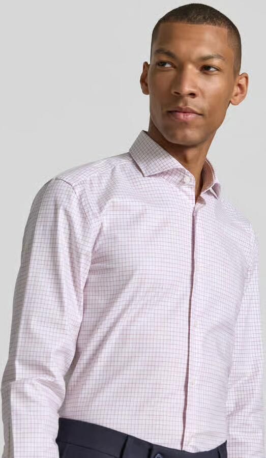 Boss slim fit zakelijk overhemd van katoenmix model 'H-HANK-SP-B1-C1-261'