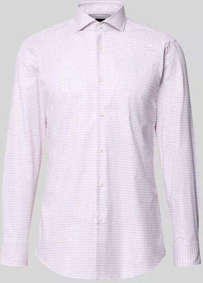 Boss slim fit zakelijk overhemd van katoenmix model 'H-HANK-SP-B1-C1-261' - Foto 2