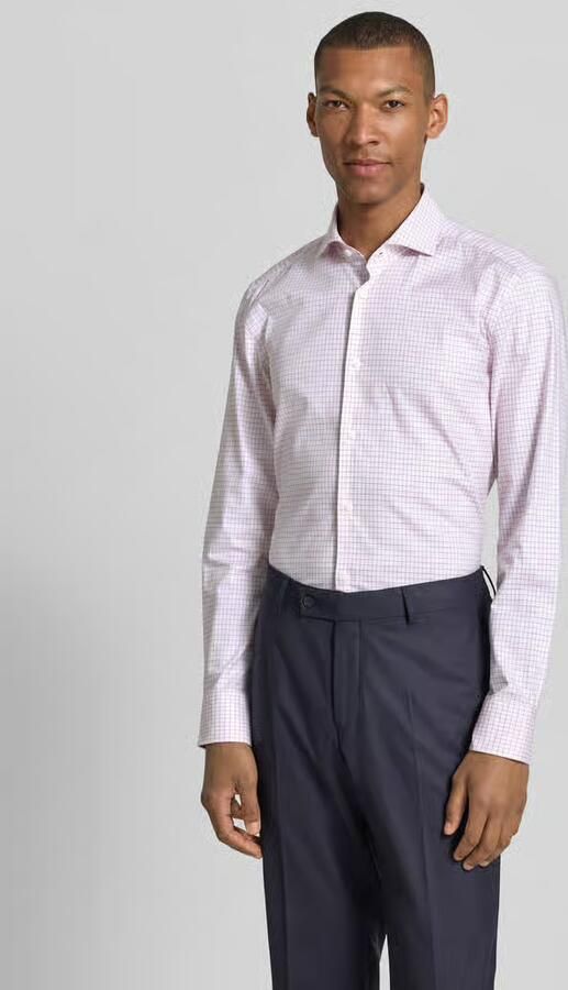 Boss slim fit zakelijk overhemd van katoenmix model 'H-HANK-SP-B1-C1-261' - Foto 3