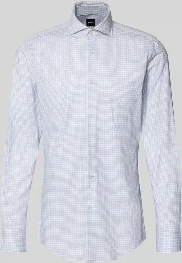 Boss Slim fit zakelijk overhemd van katoenmix model 'H-HANK-SP'