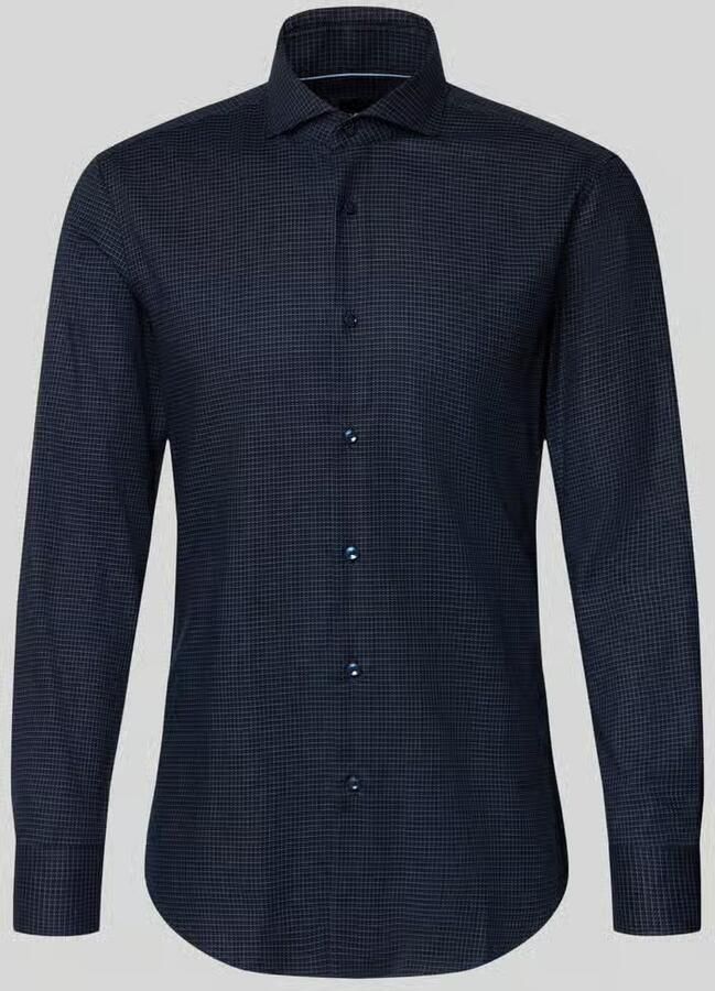 Boss Slim fit zakelijk overhemd van katoenmix model 'H-HANK-SP'
