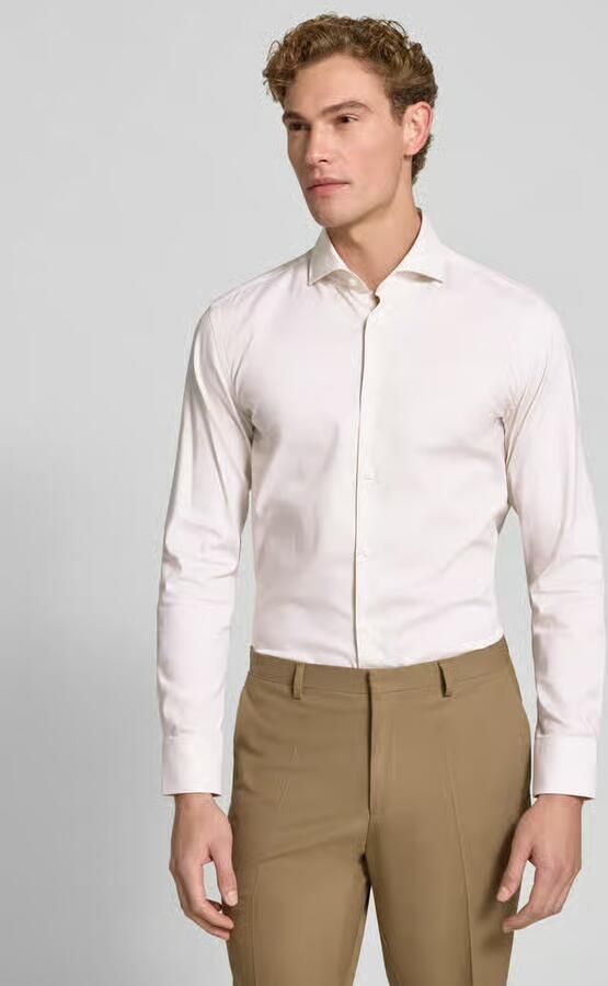 Boss Slim fit zakelijk overhemd van katoenmix model 'H-HANK-SP' - Foto 3