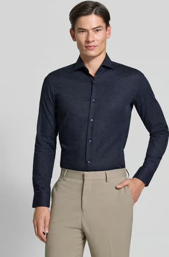 Boss Slim fit zakelijk overhemd van katoenmix model 'H-HANK-SP' - Foto 2