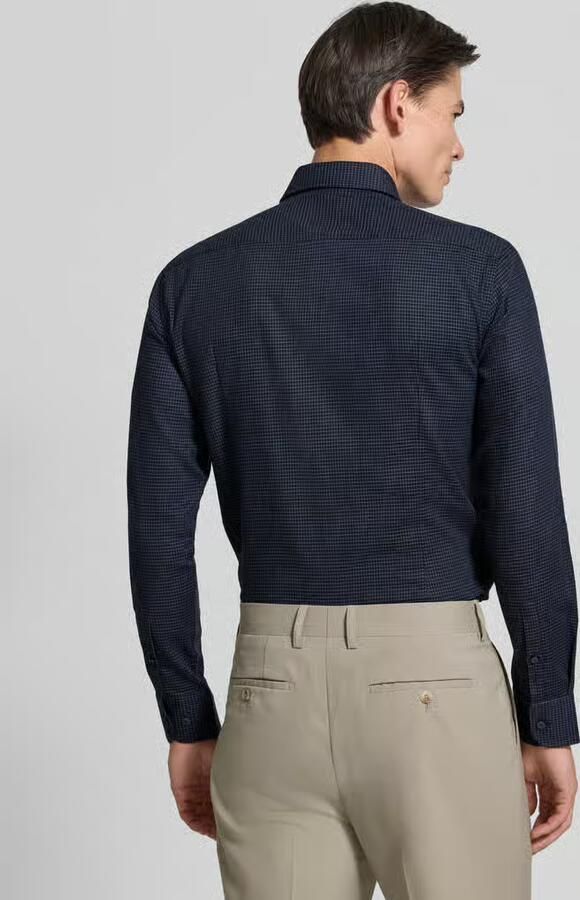 Boss Slim fit zakelijk overhemd van katoenmix model 'H-HANK-SP' - Foto 3