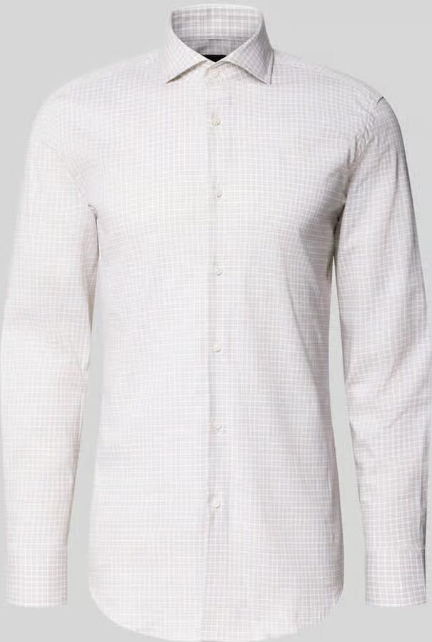 Boss Slim fit zakelijk overhemd van katoenmix model 'H-HANK-SP'
