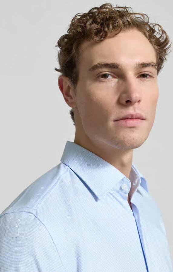 Boss Slim fit zakelijk overhemd van katoenmix model 'HANK' - Foto 2