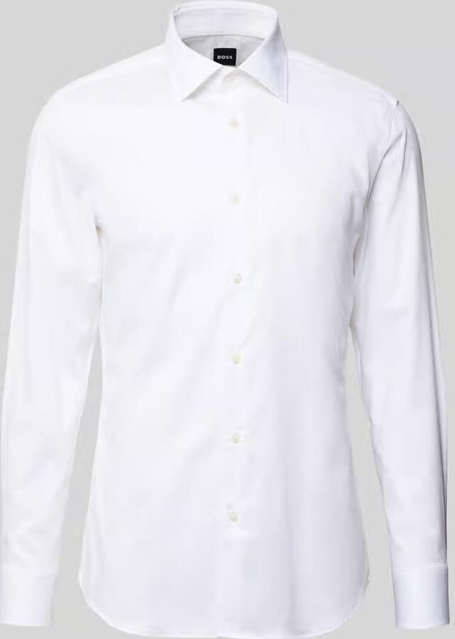 Boss Slim fit zakelijk overhemd van katoenmix model 'HANK'