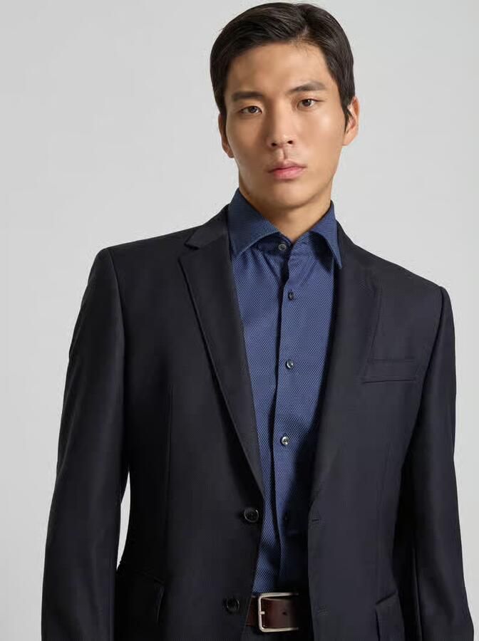 Boss Slim fit zakelijk overhemd van katoenmix model 'HANK' - Foto 2