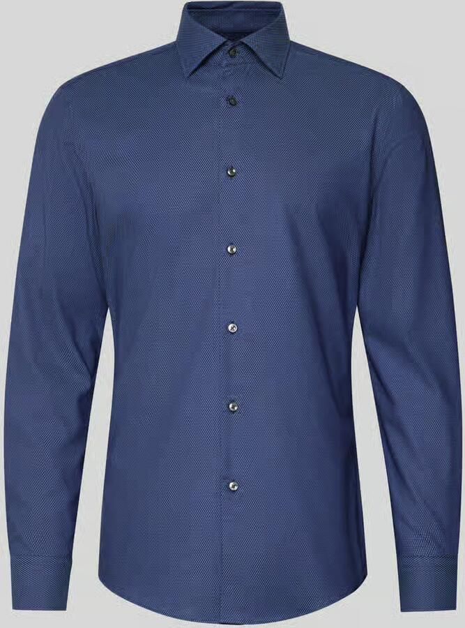 Boss Slim fit zakelijk overhemd van katoenmix model 'HANK'