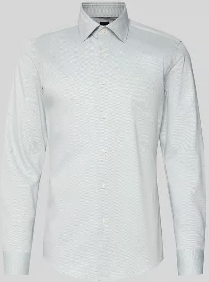 Boss Slim fit zakelijk overhemd van katoenmix model 'HANK'