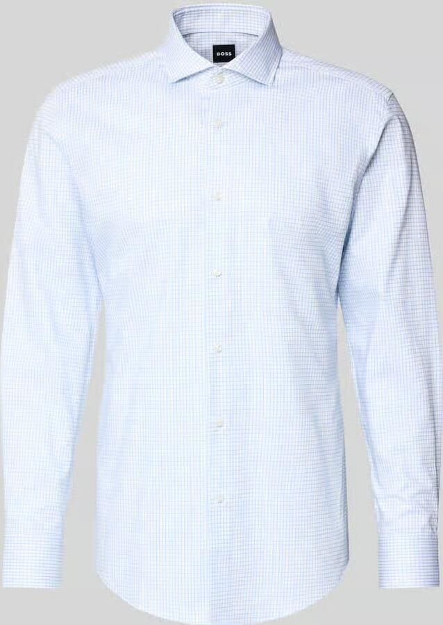 Boss Slim fit zakelijk overhemd van katoenmix model 'HANK'