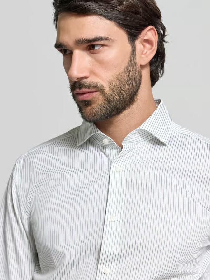 Boss Slim fit zakelijk overhemd van katoenmix model 'HANK' - Foto 2