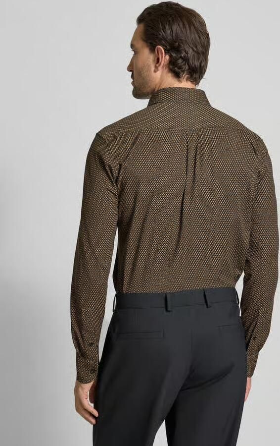 Boss Slim fit zakelijk overhemd van katoenmix model 'HANK'