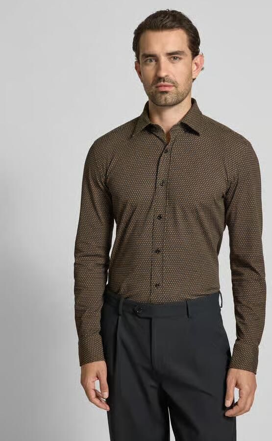 Boss Slim fit zakelijk overhemd van katoenmix model 'HANK' - Foto 2