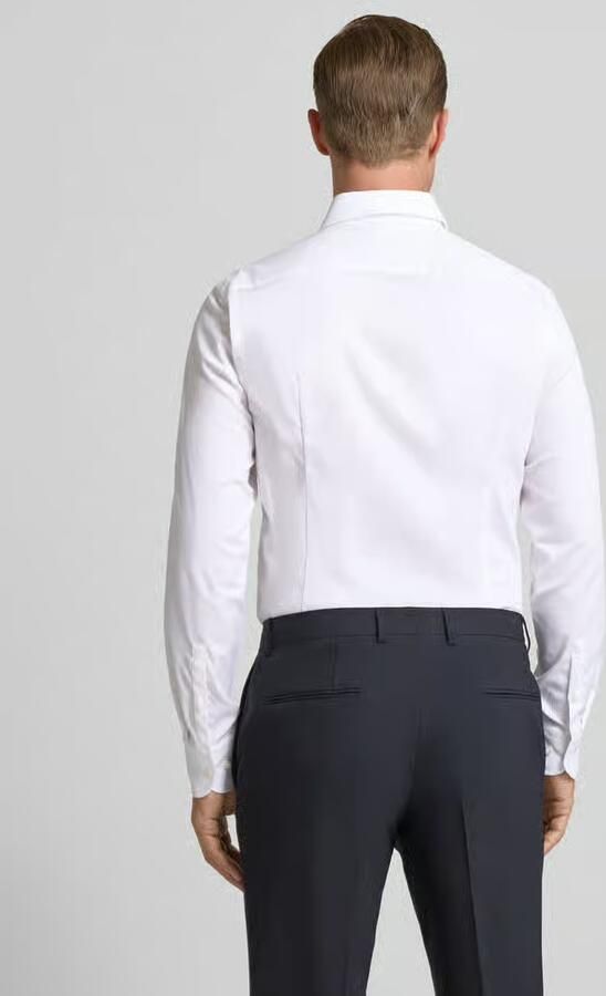 Boss slim fit zakelijk overhemd van katoenmix model 'HANK' - Foto 4