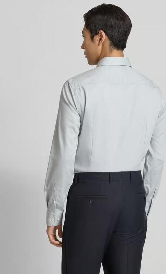 Boss slim fit zakelijk overhemd van katoenmix model 'HANK' - Foto 3