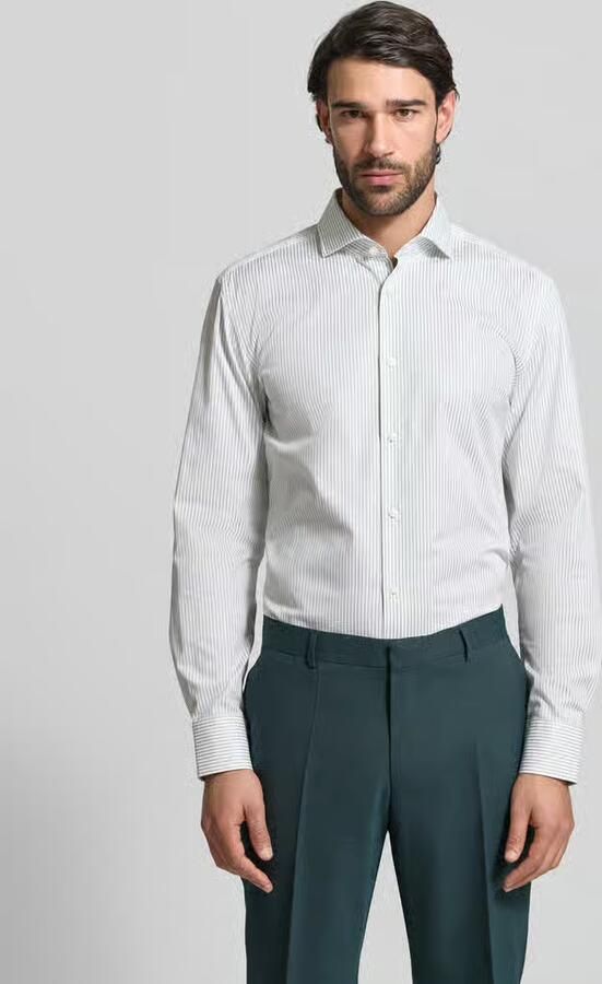 Boss Slim fit zakelijk overhemd van katoenmix Model 'HANK' - Foto 3