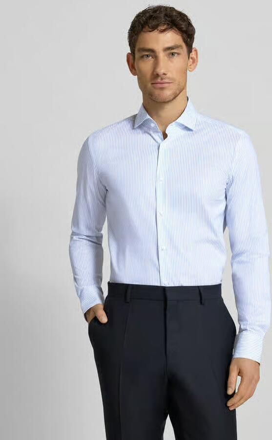 Boss Slim fit zakelijk overhemd van katoenmix Model 'HANK' - Foto 4