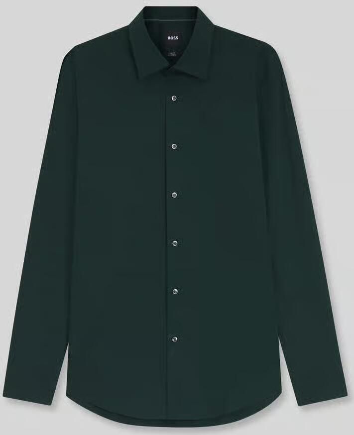 Boss Slim fit zakelijk overhemd van katoenmix model 'HANK'
