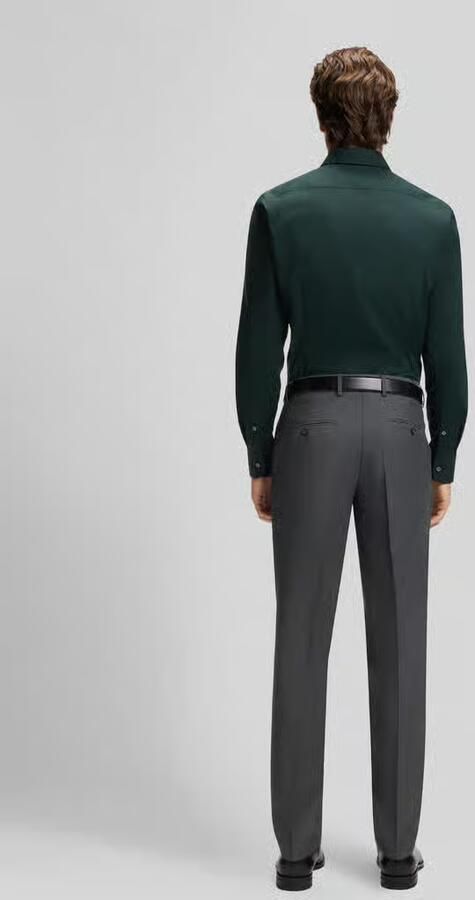 Boss Slim fit zakelijk overhemd van katoenmix model 'HANK' - Foto 2
