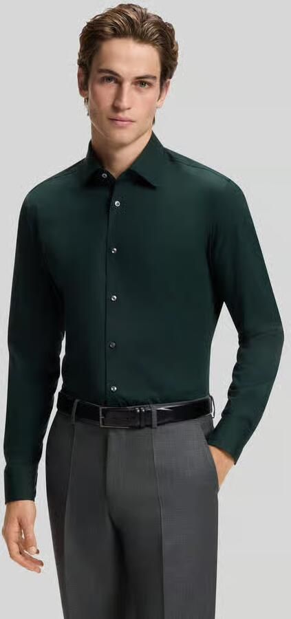 Boss Slim fit zakelijk overhemd van katoenmix model 'HANK' - Foto 3