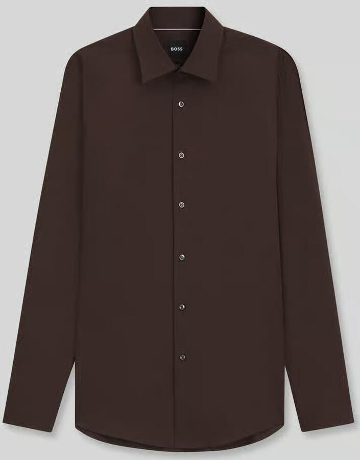 Boss Slim fit zakelijk overhemd van katoenmix model 'HANK'