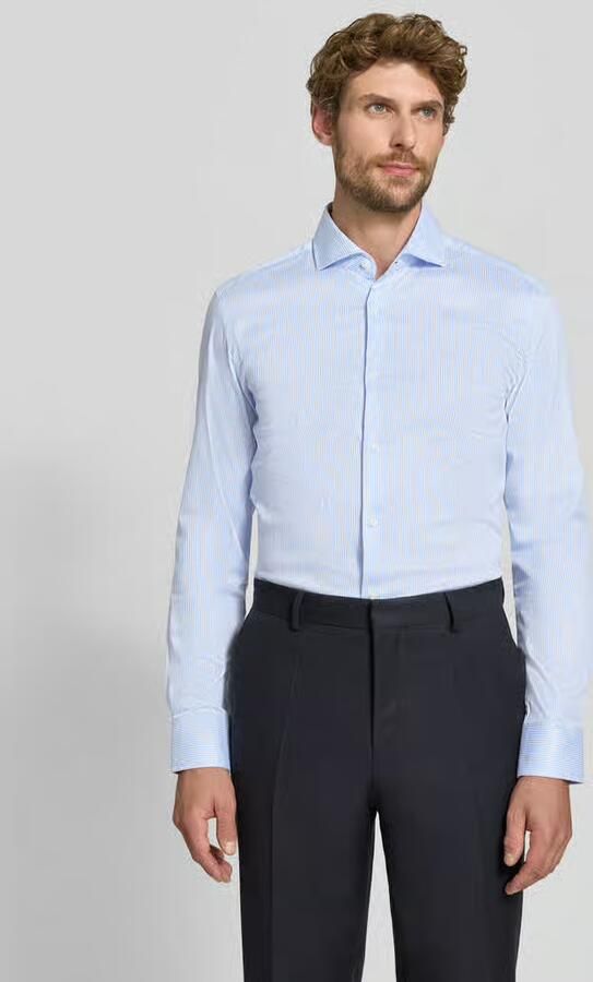 Boss Slim fit zakelijk overhemd van katoenmix model 'HANK' - Foto 3